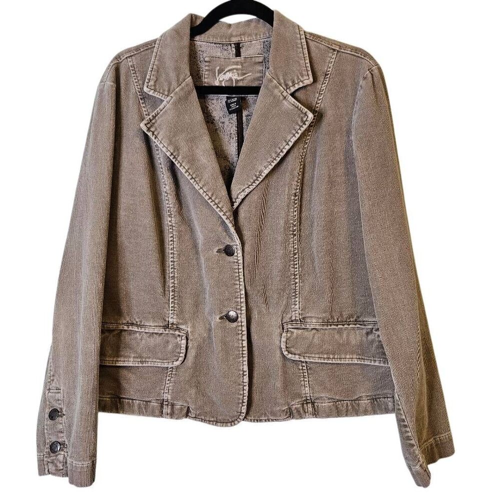 Vintage gray corduroy jacket. Size 14/16